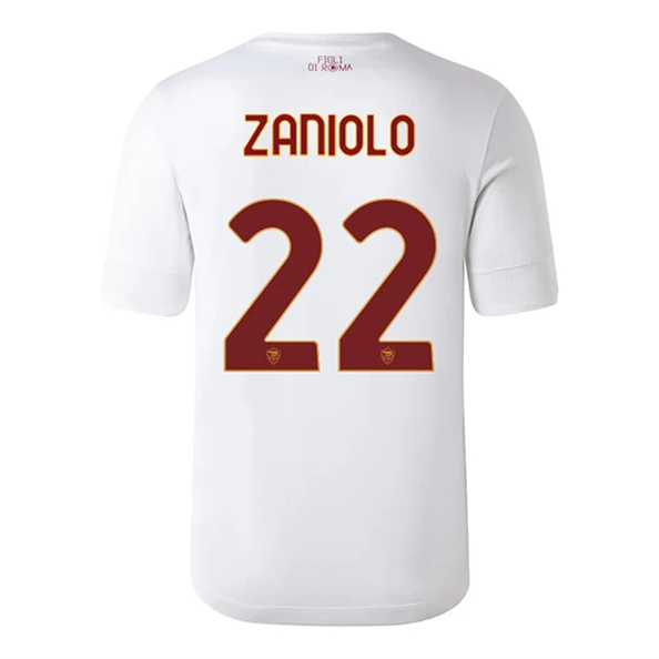 AS Roma 2022-23 Zaniolo 22 Ude Fodboldtrøjer – fodboldtrøjer på tilbud